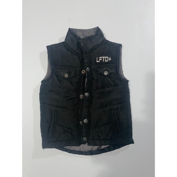 LRG SLEEVELESS KIDS BLACK PUFFER JACKET SIZE 24 MONTHS - Picture 1 of 9